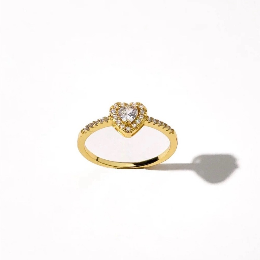Gold Heart Ring size 7